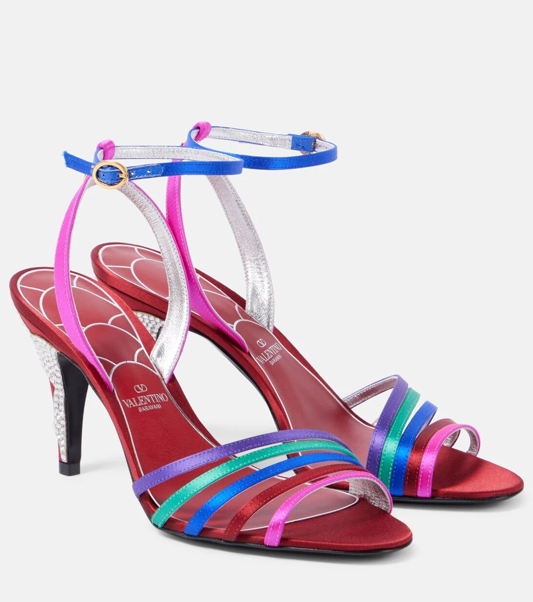 Valentino Garavani - Ladycrush embellished leather sandals