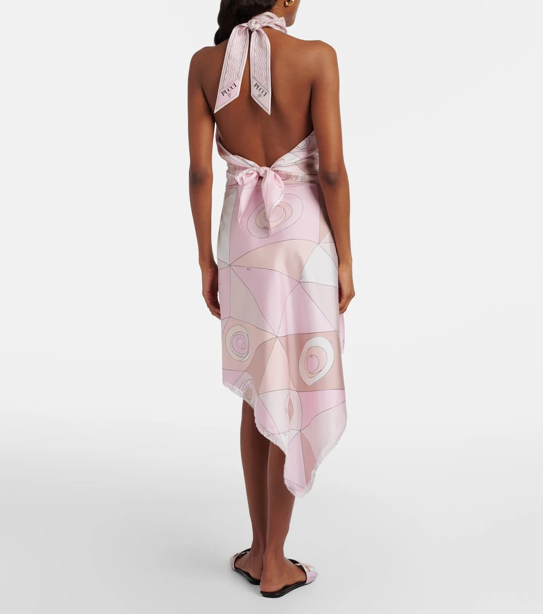 Pucci - Occhi silk twill midi skirt