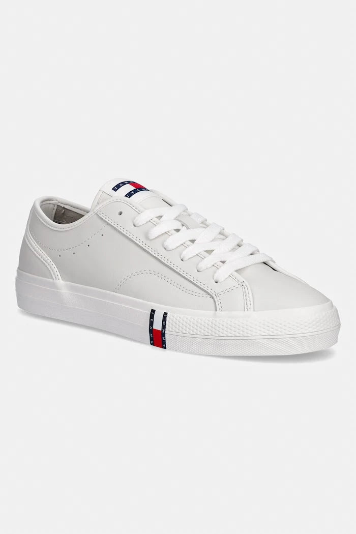Tommy Jeans ARCHIVE VULC. Y2K LONG LACE düşük kesim erkek deri spor ayakkabı