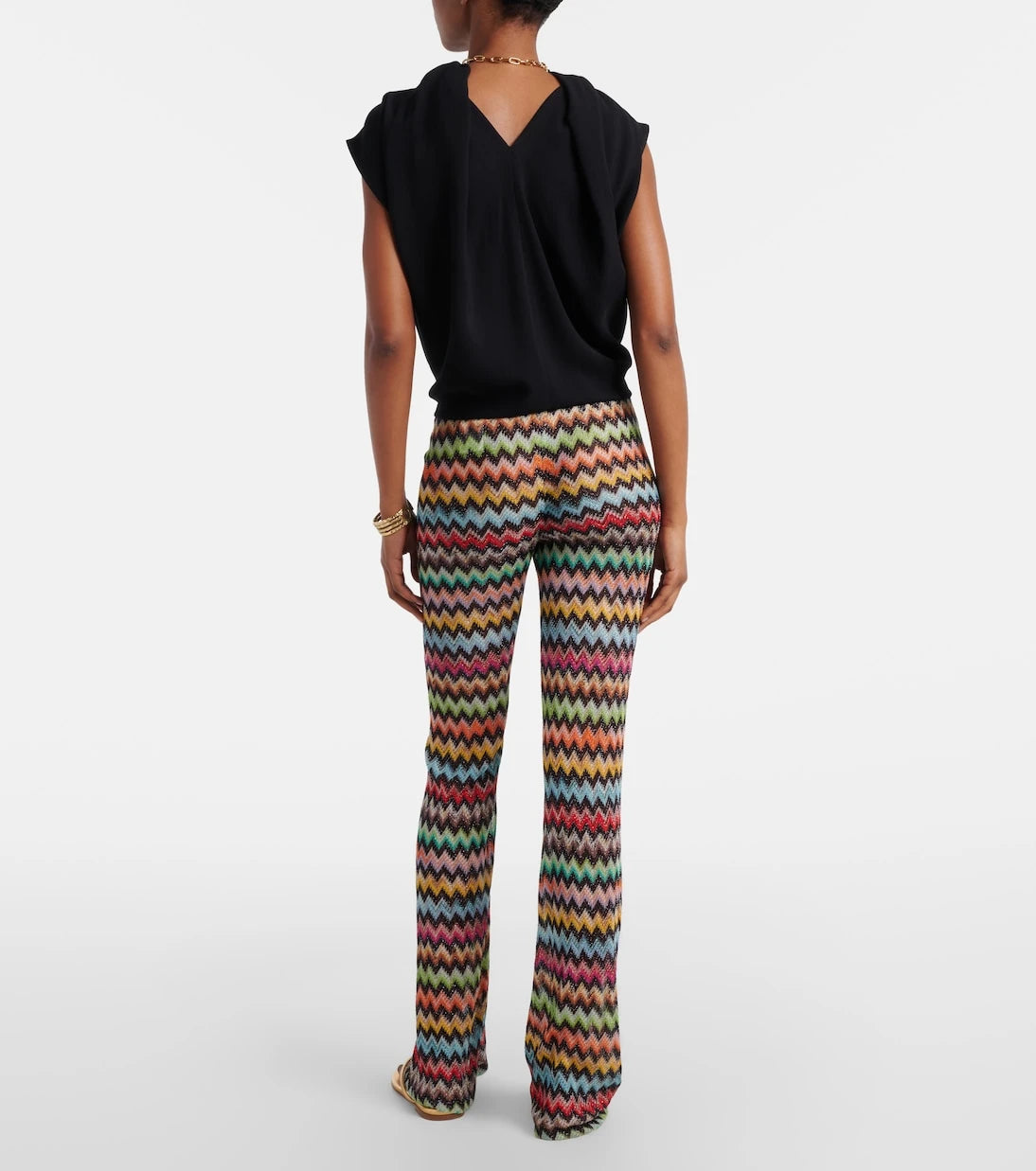 Missoni - Zigzag lamé flared pants