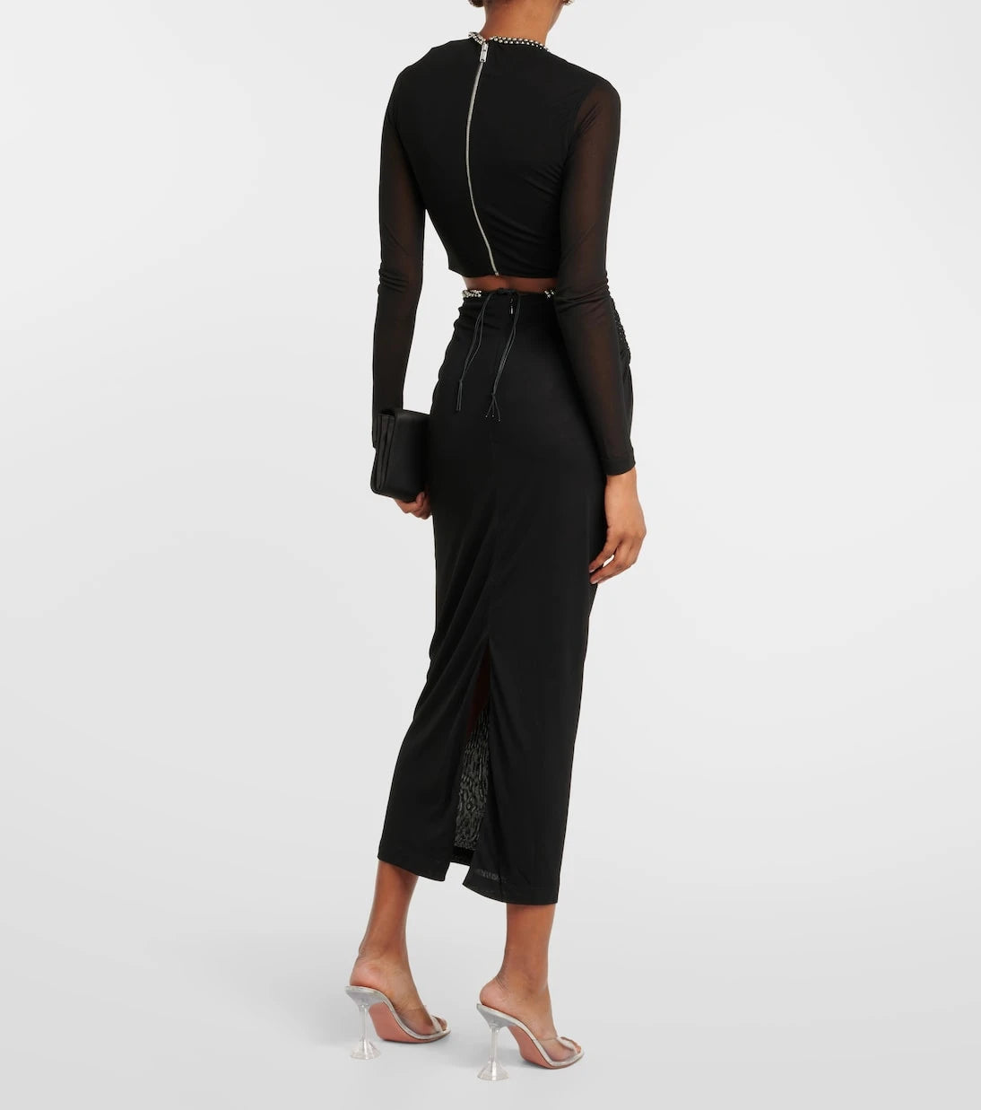 Dion Lee - İşlemeli çapraz kesimli jarse büstiyer