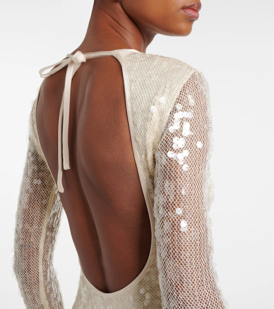 David Koma - Sequined open-back gown