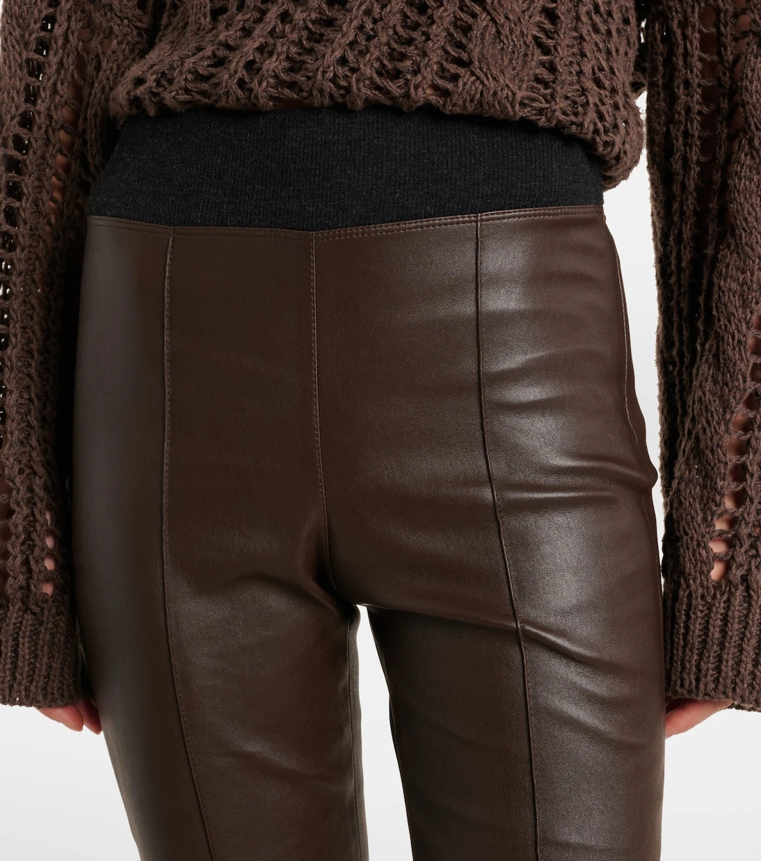 Brunello Cucinelli - Leather slim pants