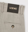 LOEWE Beige Wool Cropped Wrap Trousers