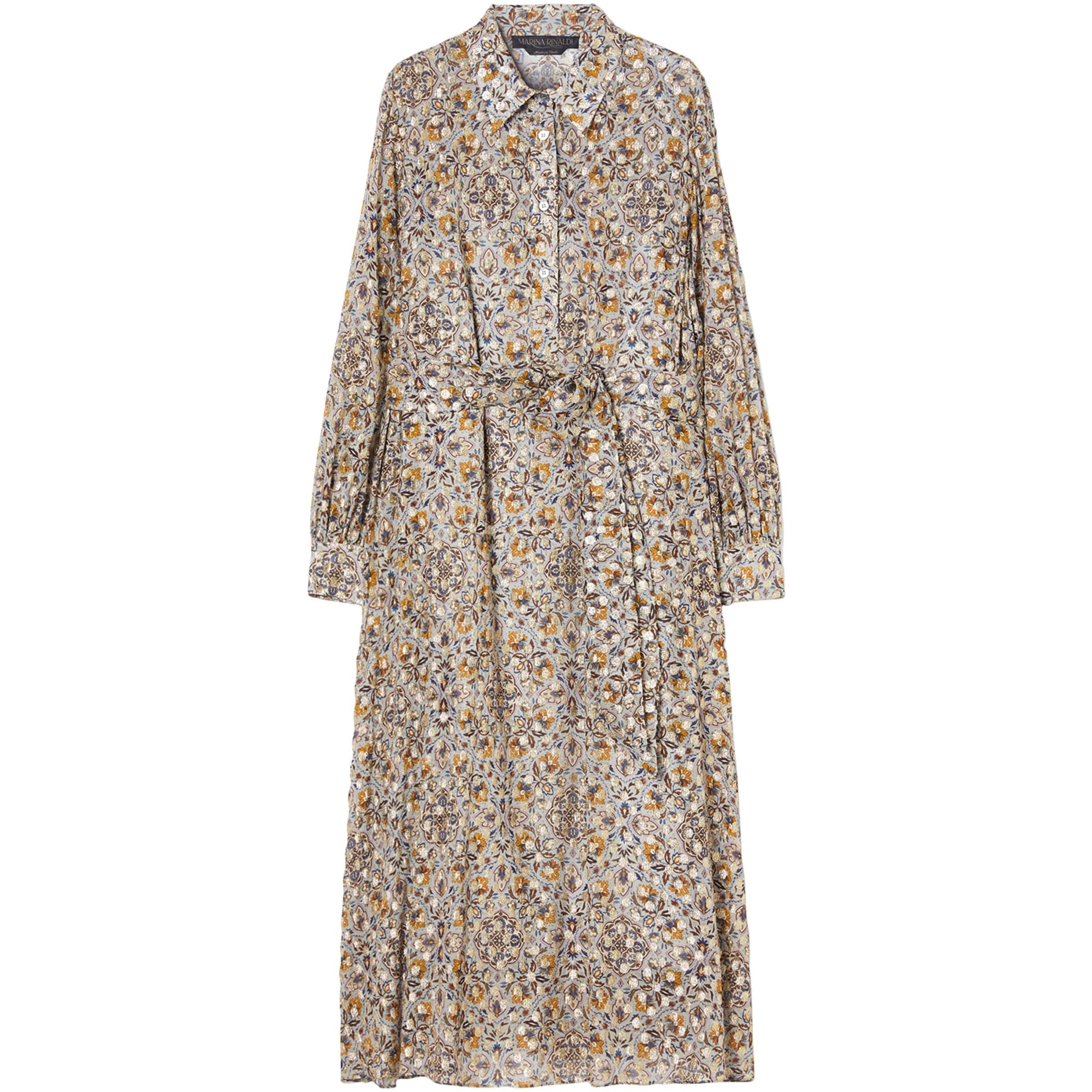 Marina Rinaldi Pink Printed Larix Midi Dress