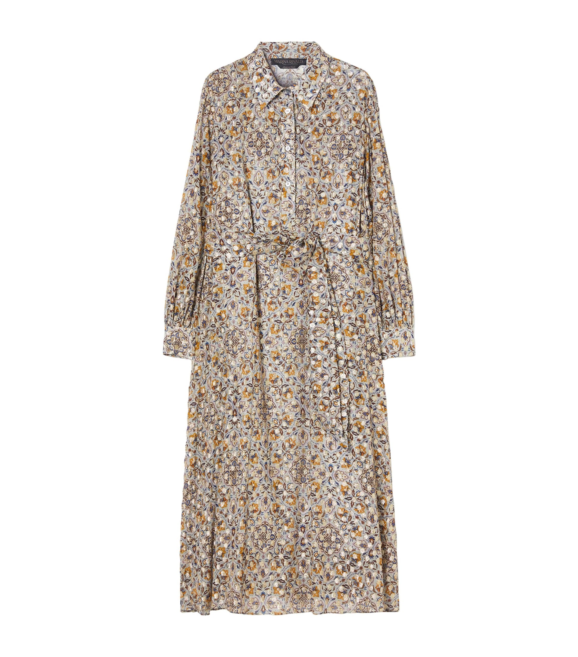 Marina Rinaldi Pink Printed Larix Midi Dress