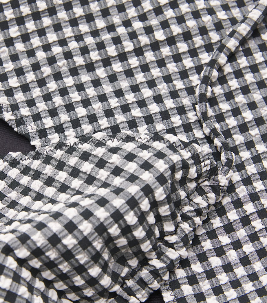 Hunza G Black Gingham Sabrina Triangle Bikini