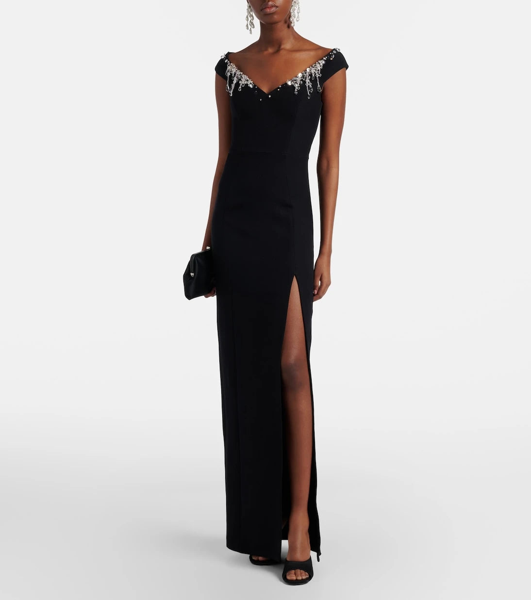 Safiyaa - Lucrezia embellished crêpe gown