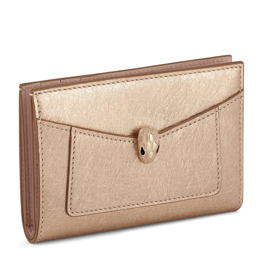 Bvlgari Gold Serpenti Forever Folded Card Holder