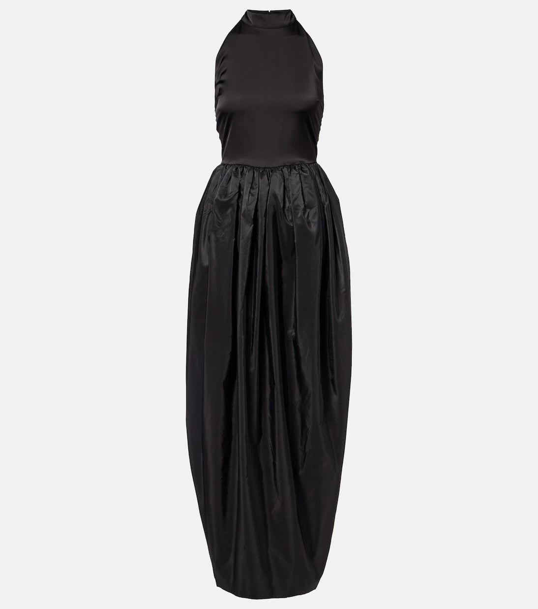 Rotate - Gathered satin taffeta maxi dress
