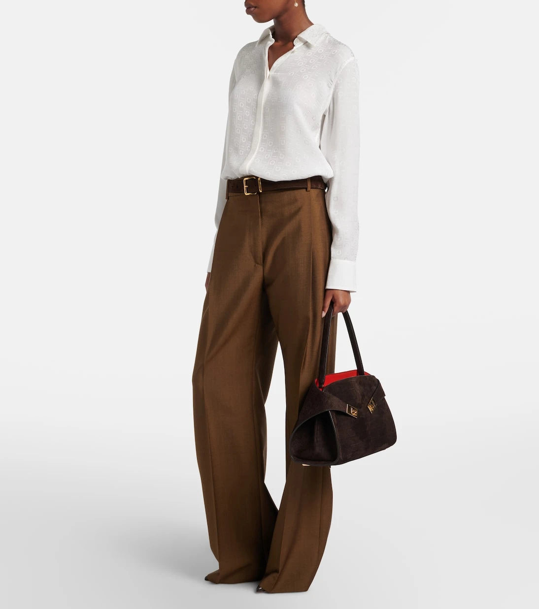 Ferragamo - Hug Small suede shoulder bag