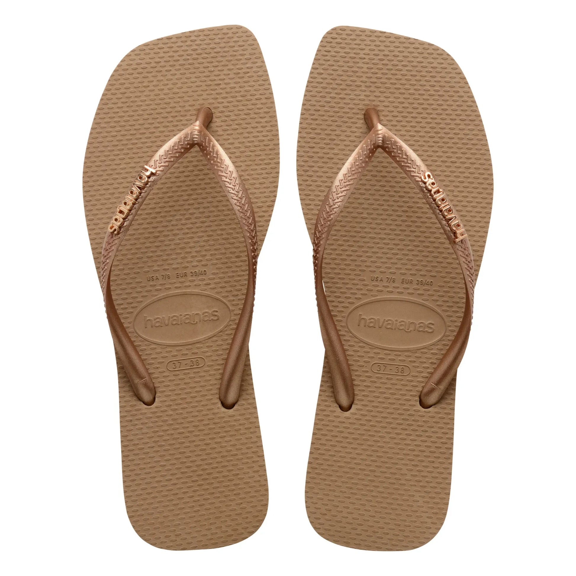 Havaianas - Square Logo Metallic flip-flops | Pink