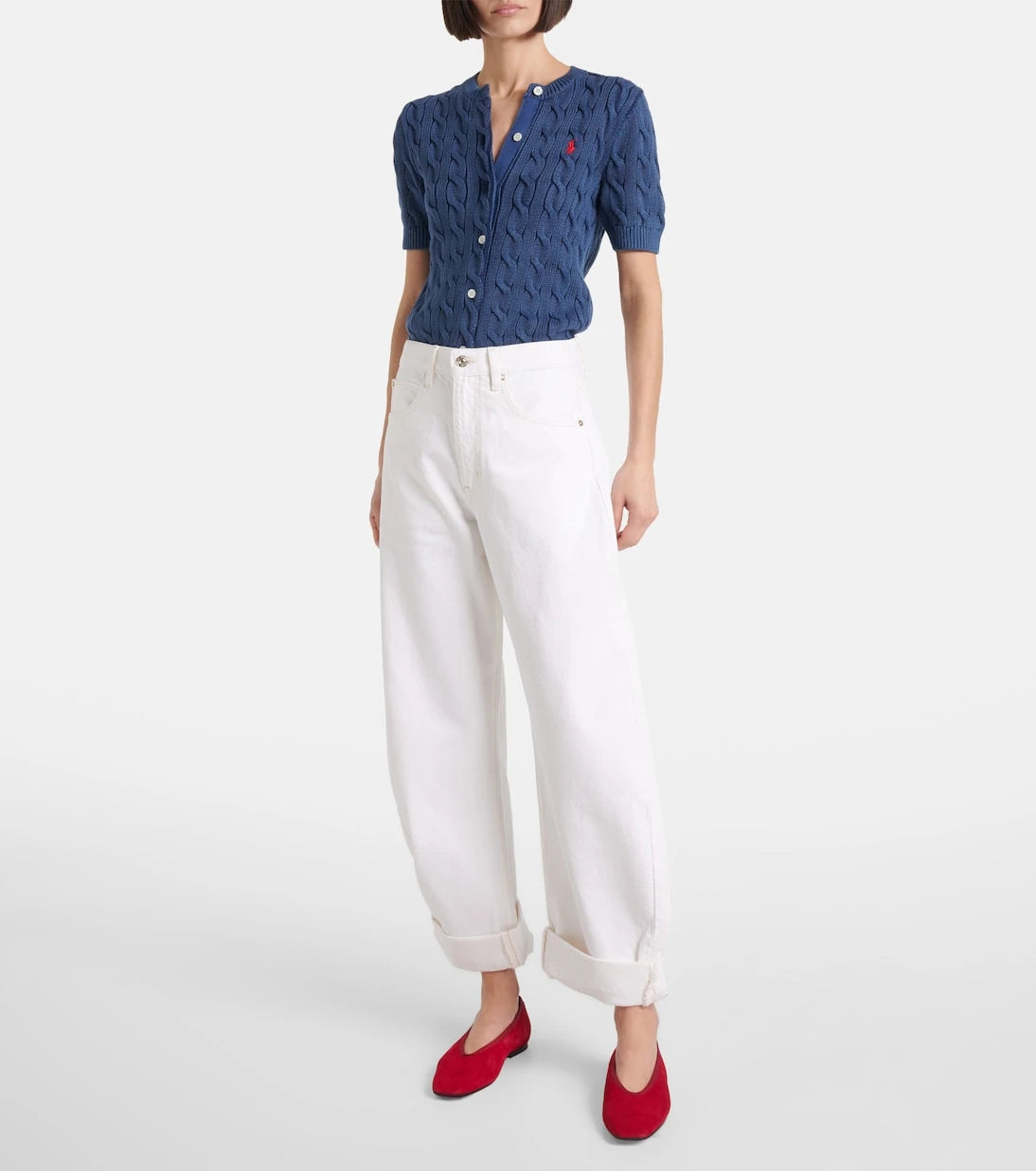 Frame - Bubble high-rise barrel-leg jeans