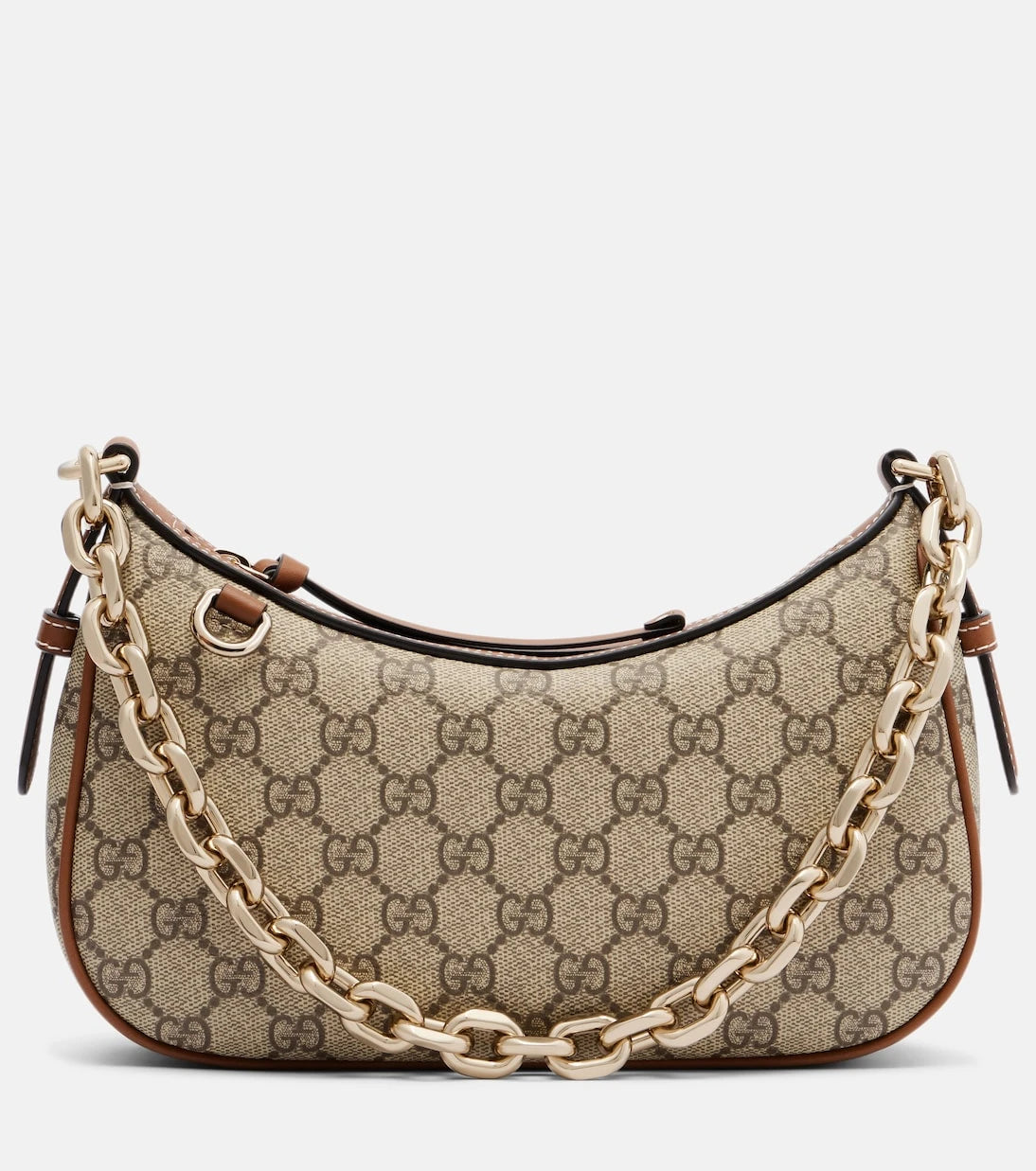 Gucci - حقيبة كتف صغيرة من قماش بشعار GG