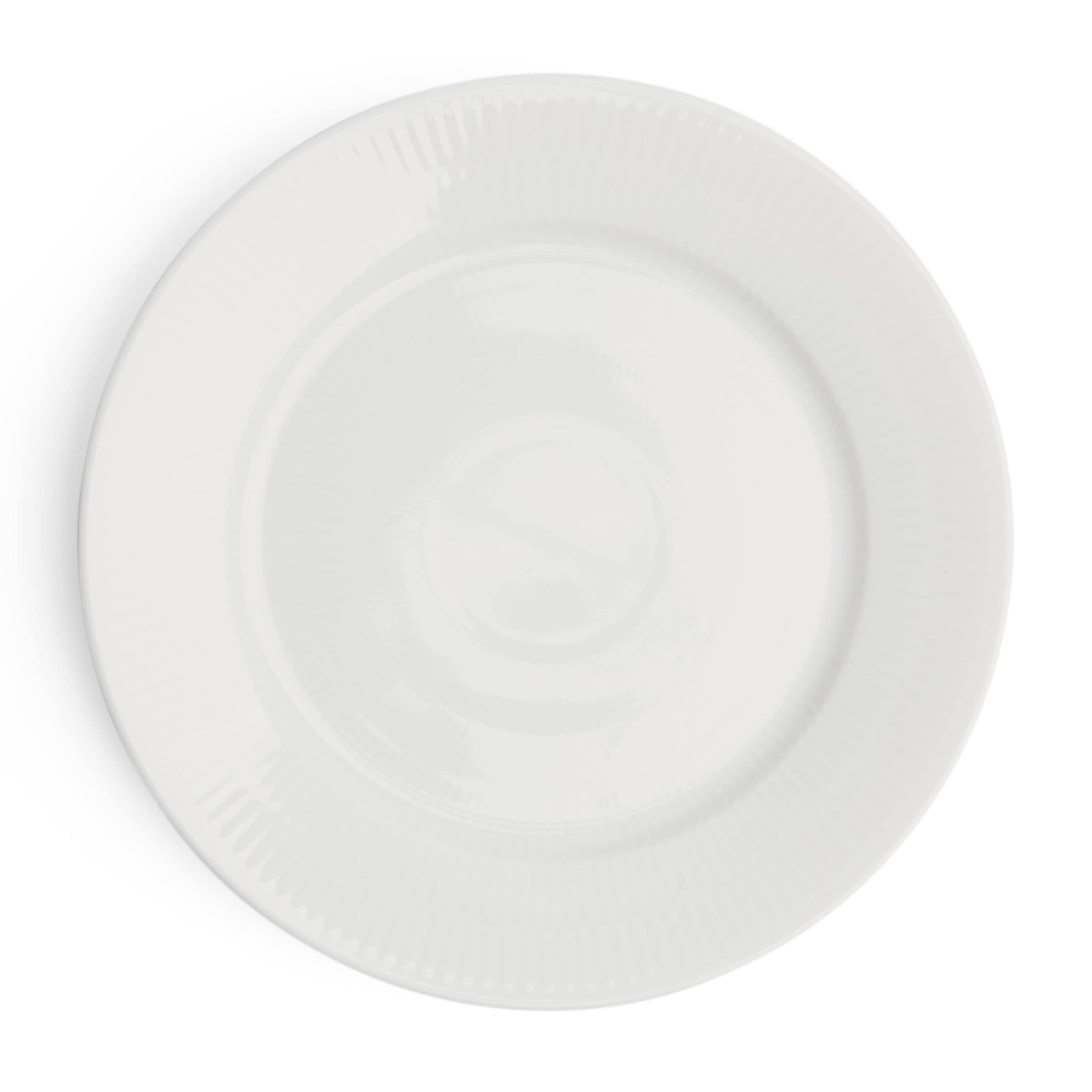 White Fluted Plate (22cm)