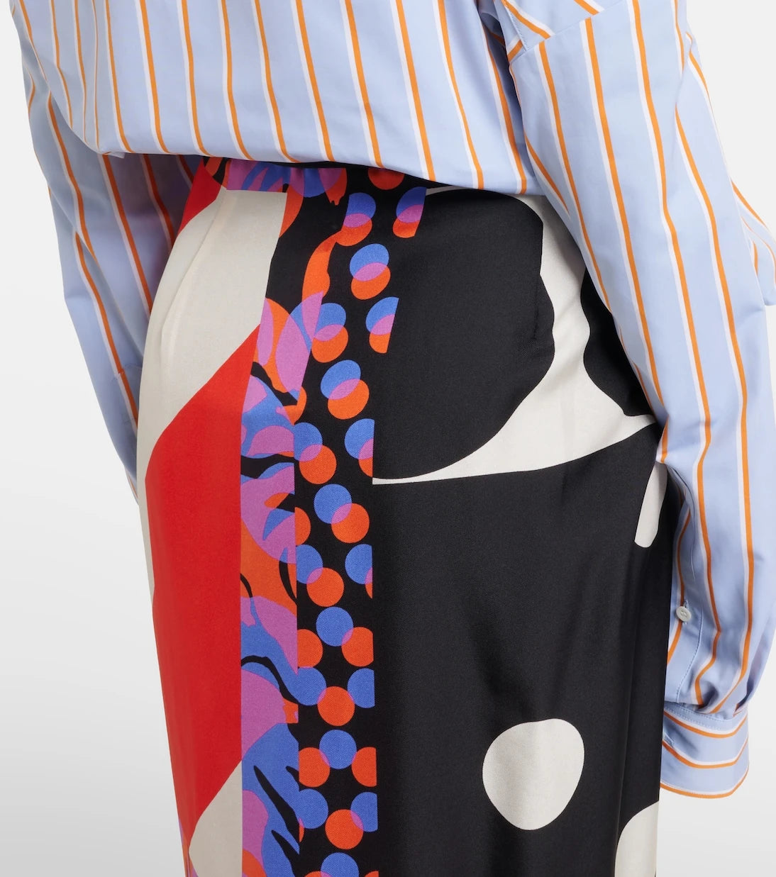 Dries Van Noten - Printed silk wrap skirt