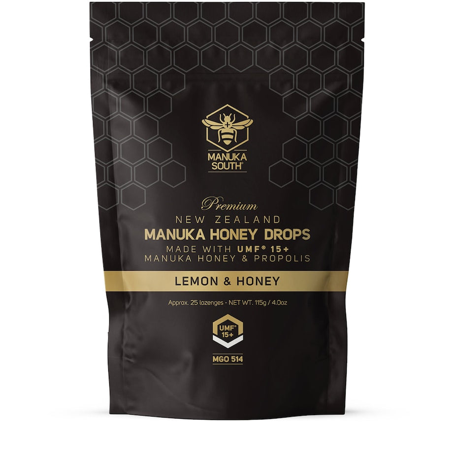 Manuka Honey UMF 15+ & Propolis Lemon Honey Drops (Pack of 25)