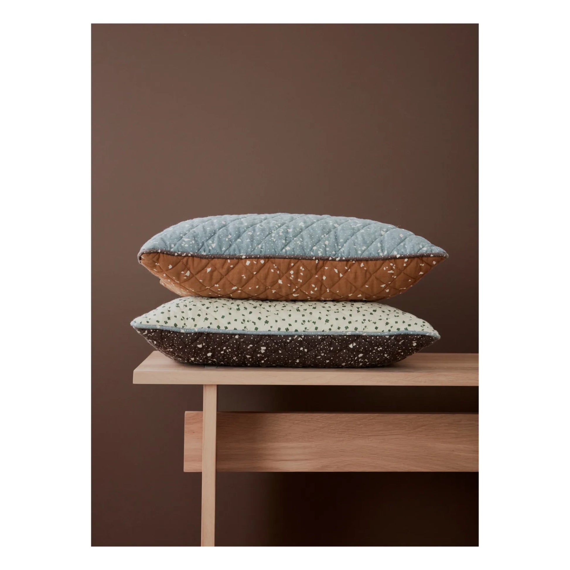 Oyoy - Aya Organic Cotton Quilted Cushion | Brown