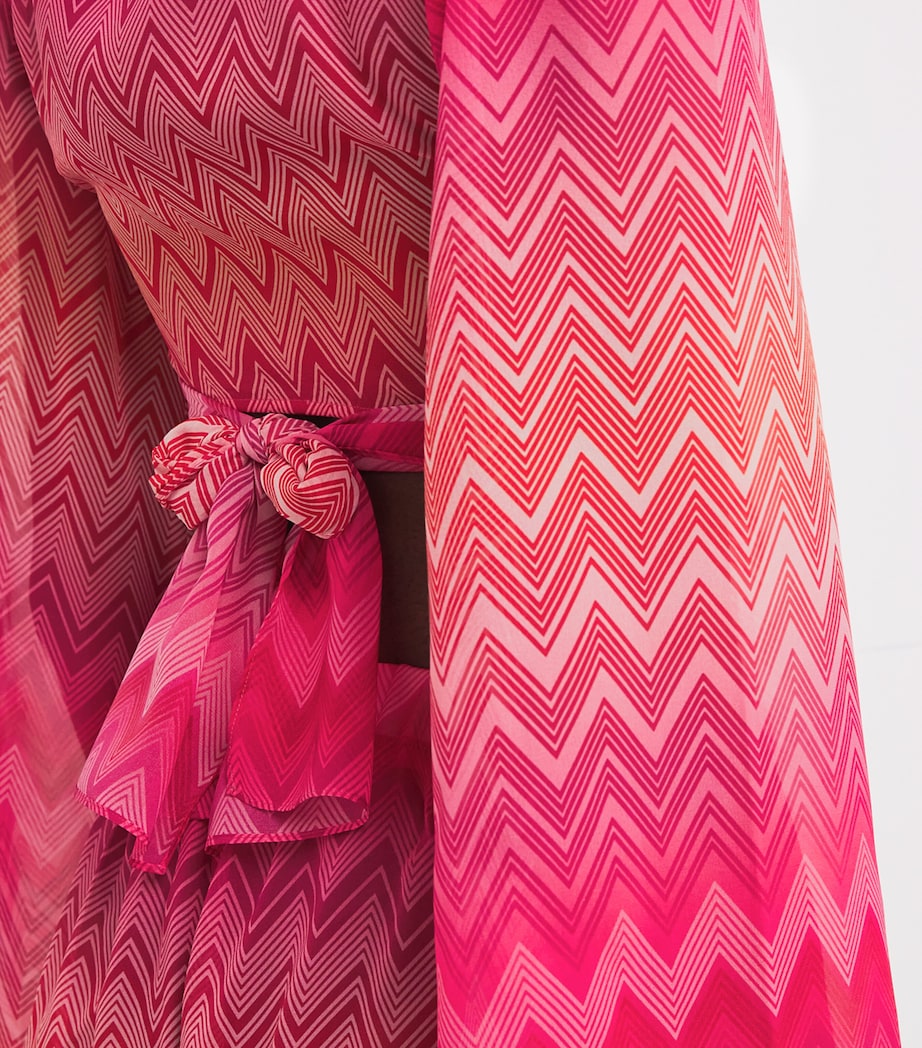 Missoni Red Silk Zigzag Crop Top