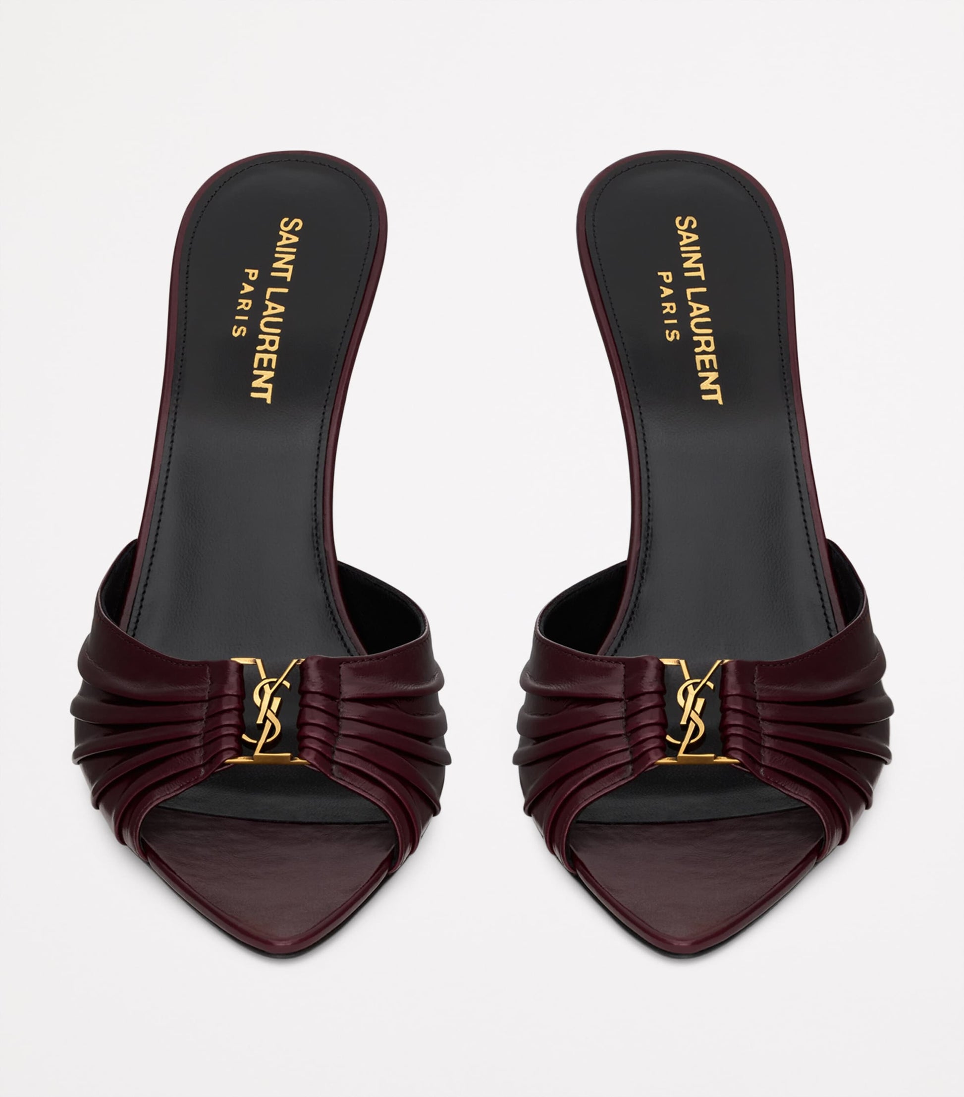 Pink Leather Babylone Mules 90