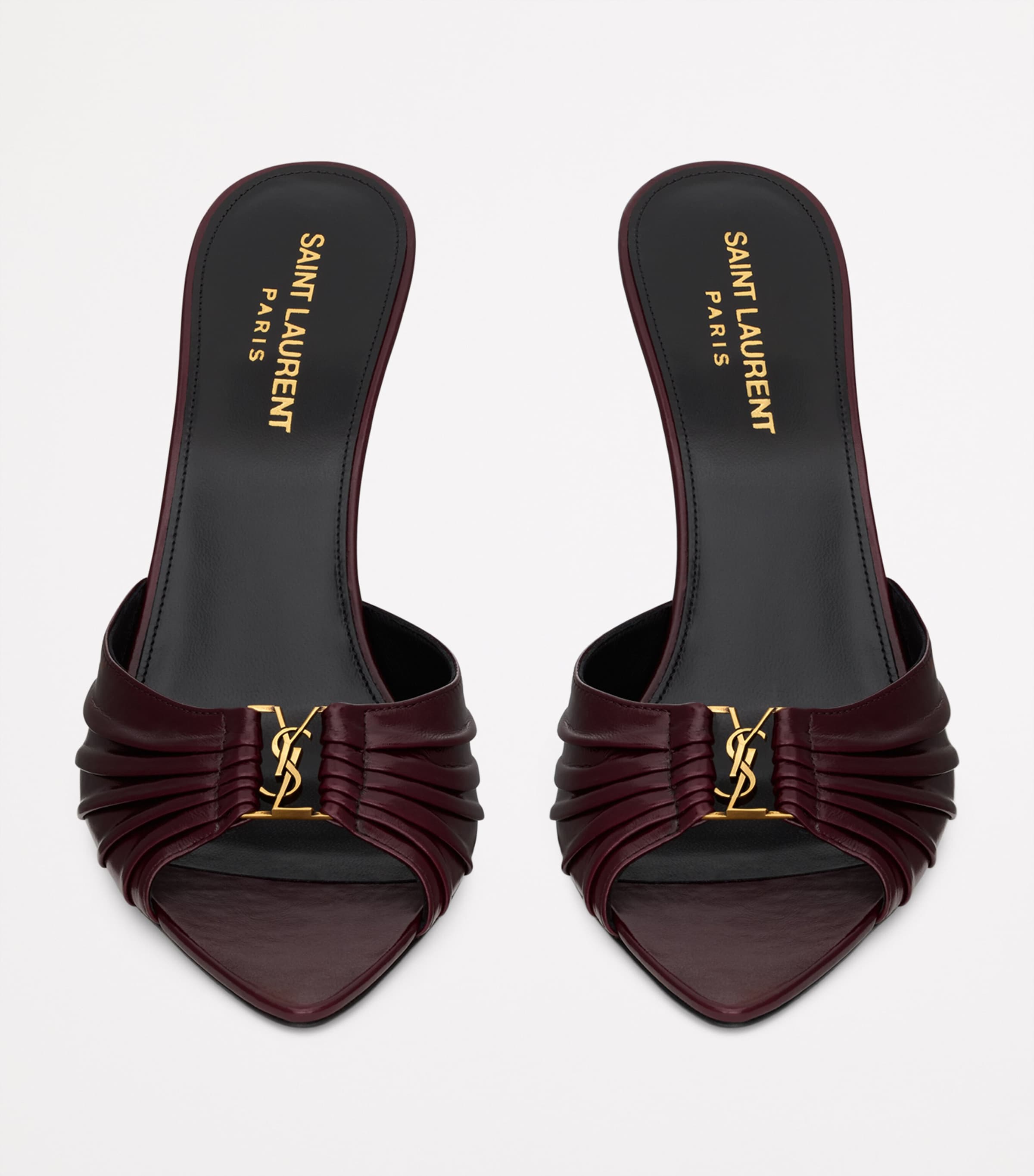 Saint Laurent Pink Leather Babylone Mules 90