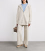 Max Mara White Cotton-Blend Jersey Hoodie