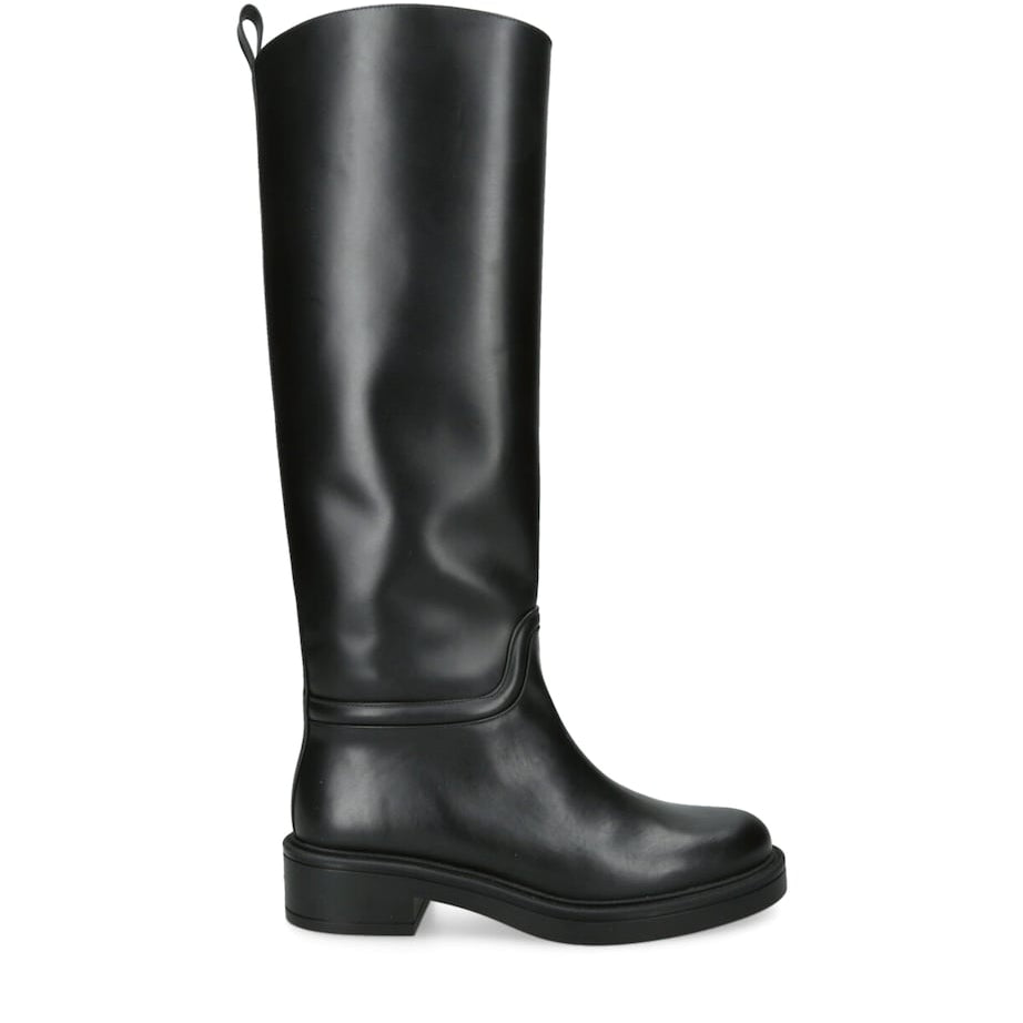 Stuart Weitzman Black Leather Celia Riding Boots