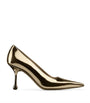 Gold Ixia 80 Leather Pumps