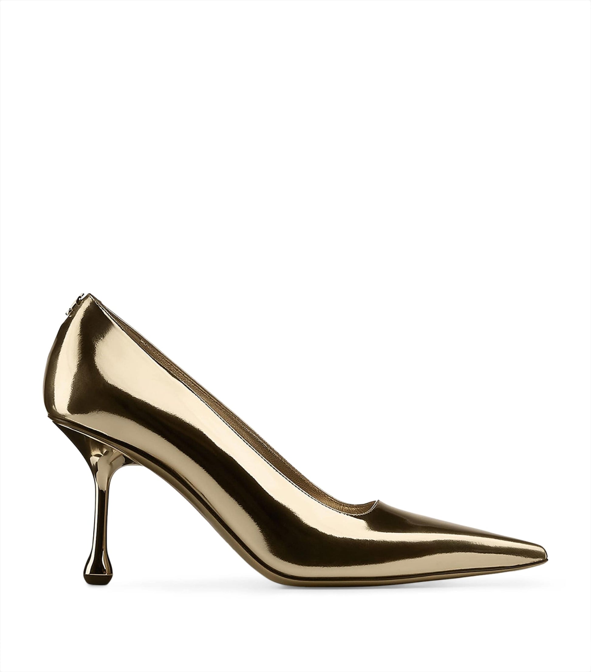 Gold Ixia 80 Leather Pumps