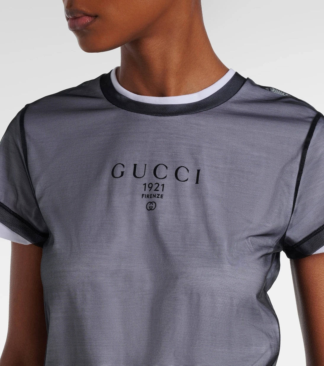 Gucci - Layered cotton-blend jersey T-shirt