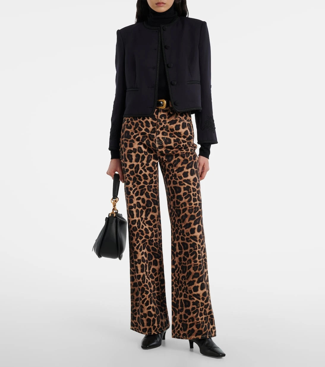 Veronica Beard - Leopard-print high-rise wide-leg pants