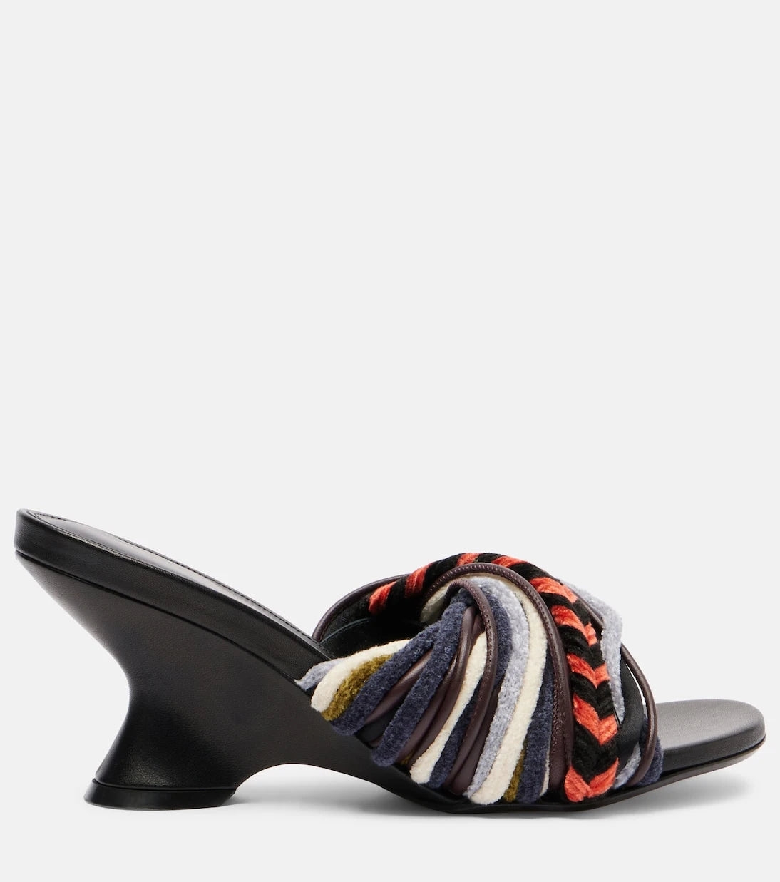 Dries Van Noten - 75 braided wedge mules