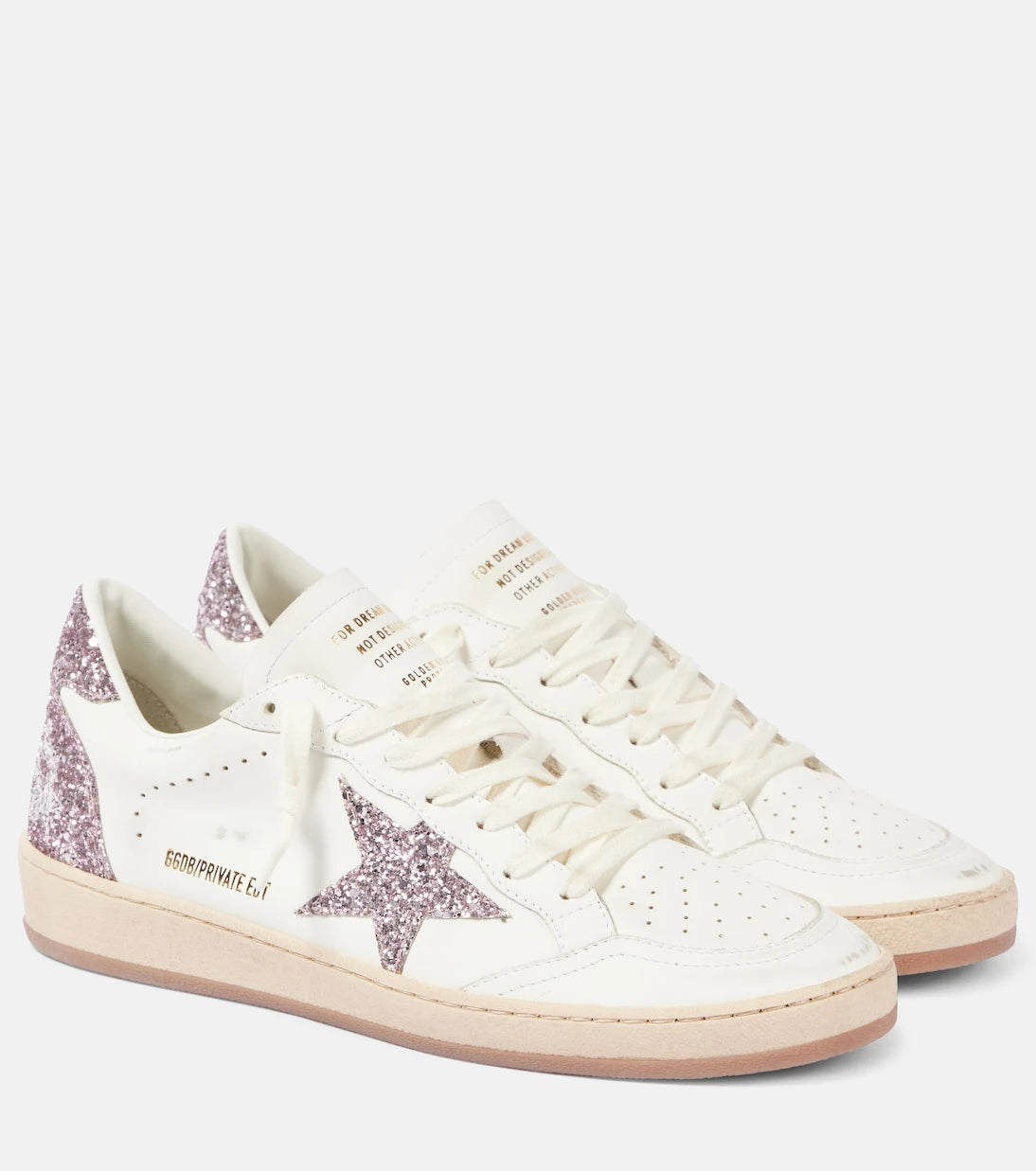Golden Goose - حذاء سنيكرز Ball Star من الجلد اللامع