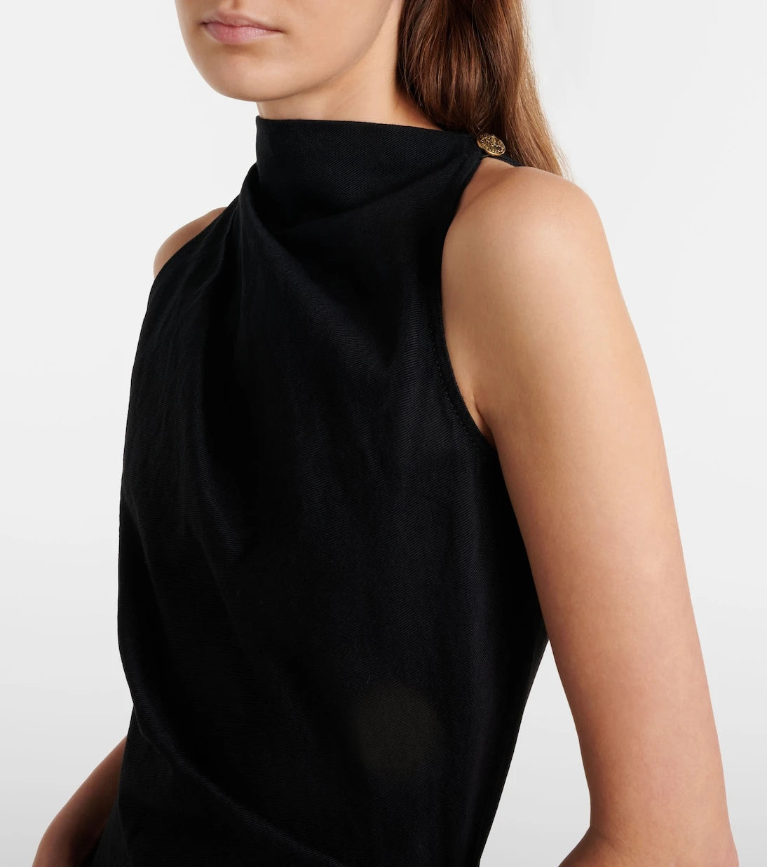 McQueen - Draped cotton minidress