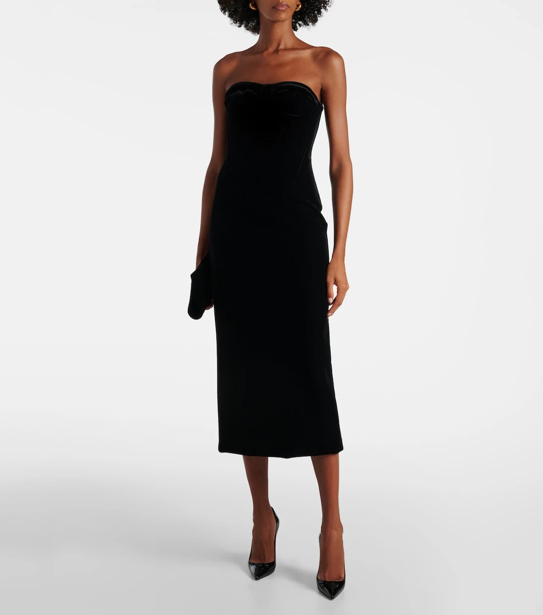 Sportmax - فستان كورسيه مخملي