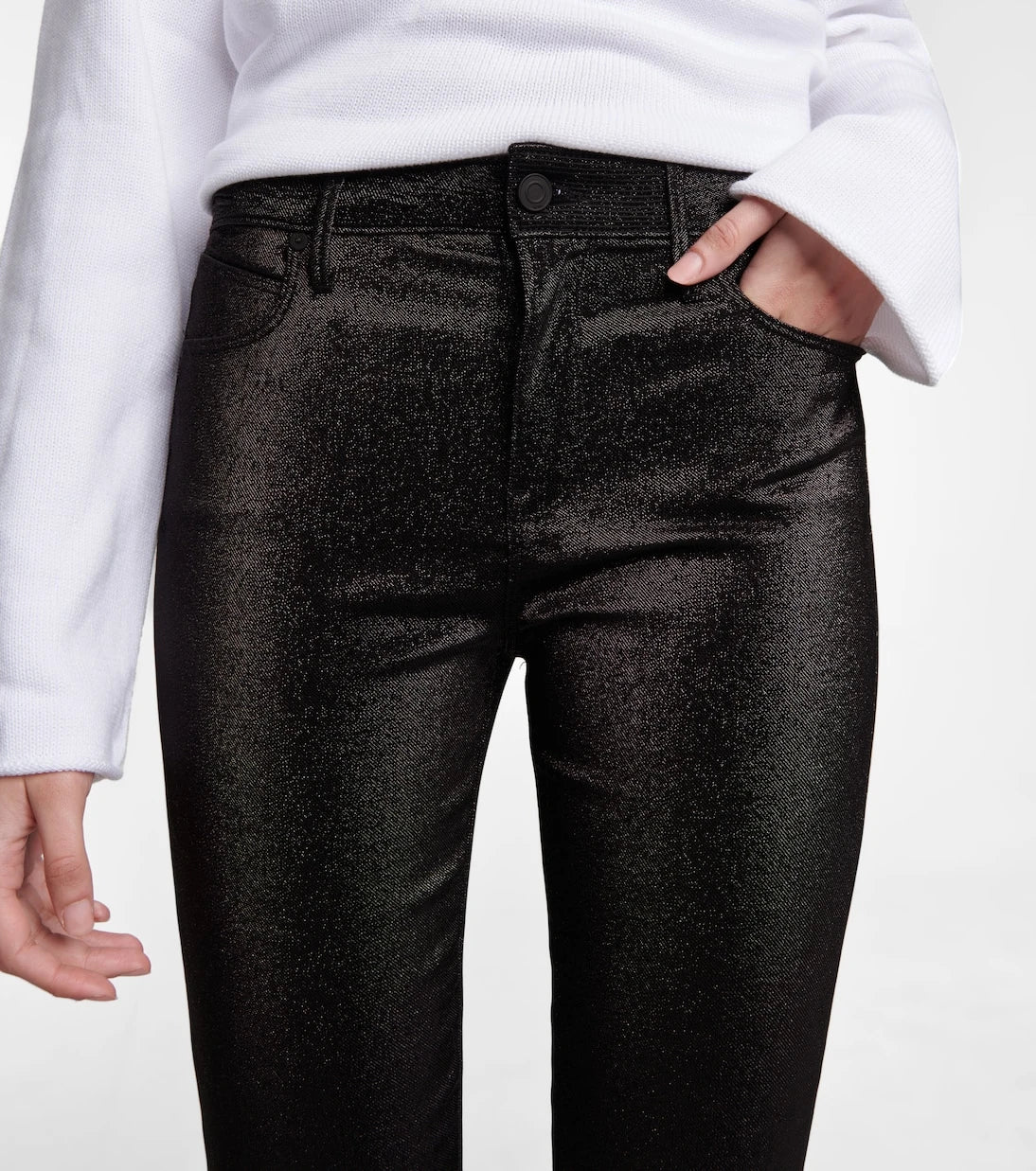 Rta - Madrid metallic mid-rise skinny jeans