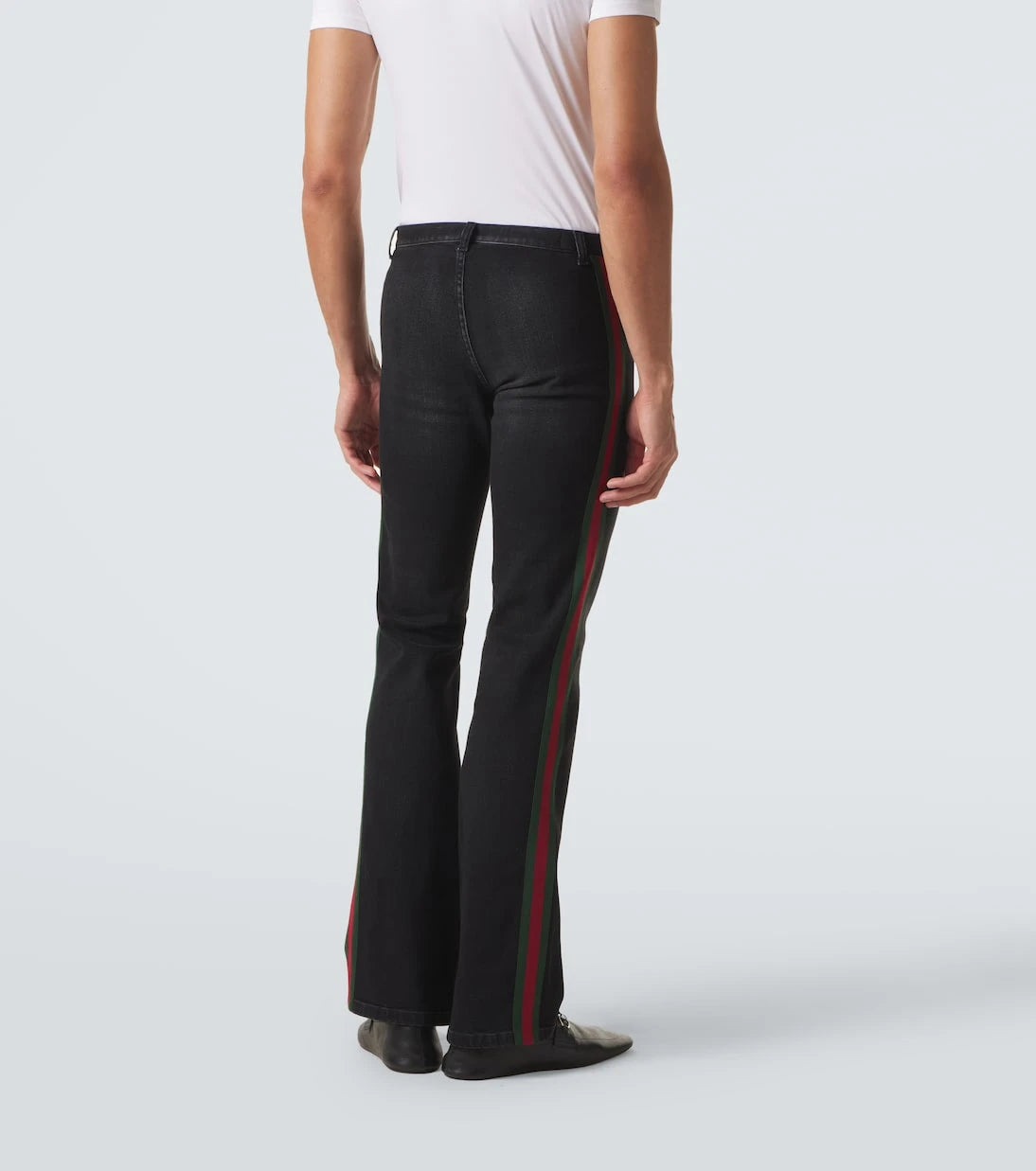 Gucci - Web Stripe flared jeans