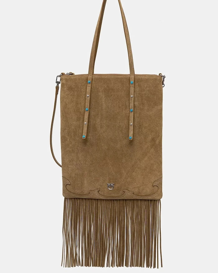 Pinko kadın süet crossbody çanta