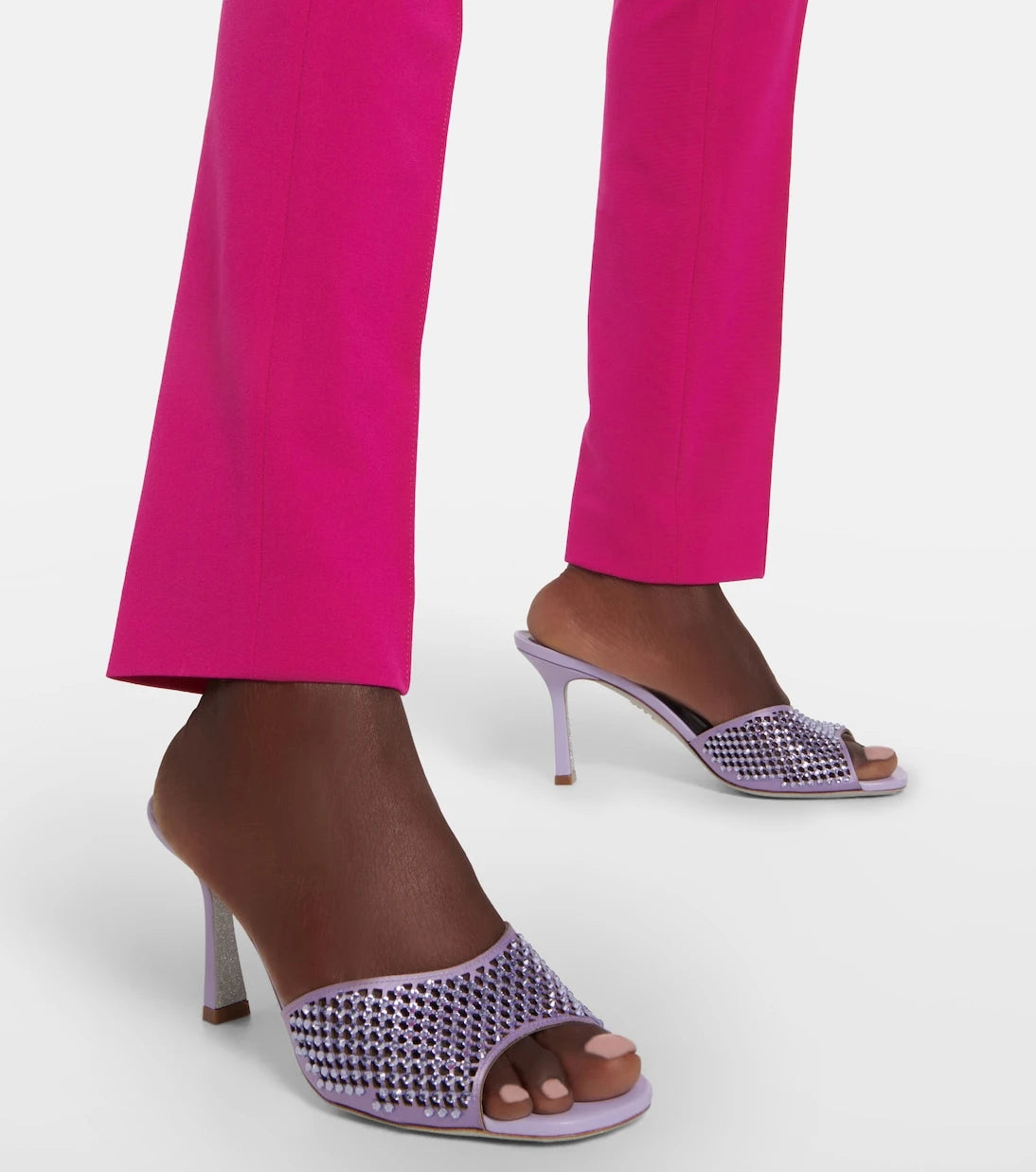 Rene Caovilla - Embellished leather mules