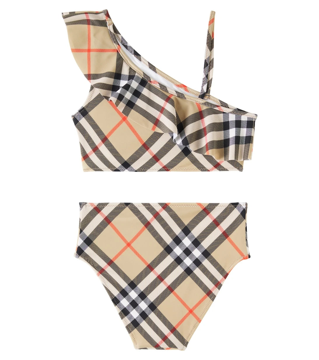 Burberry Kids - Burberry Check ruffled bikini