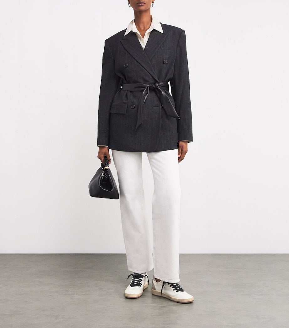 White Leather Ball Star Sneakers