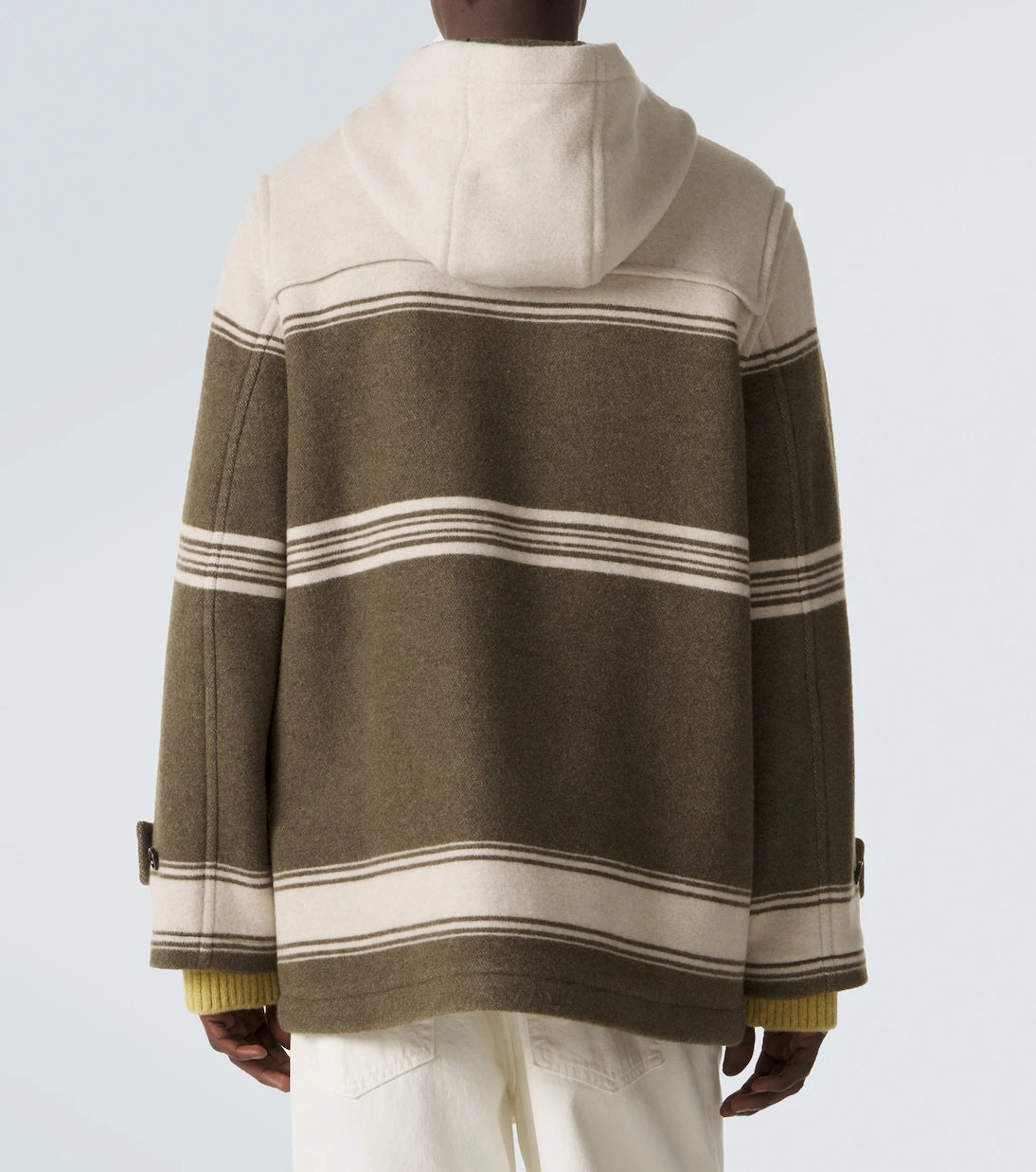 Burberry - Striped wool and cotton-blend duffel coat