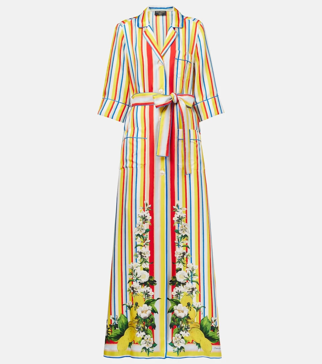 Dolce&Gabbana - Striped silk shirt dress