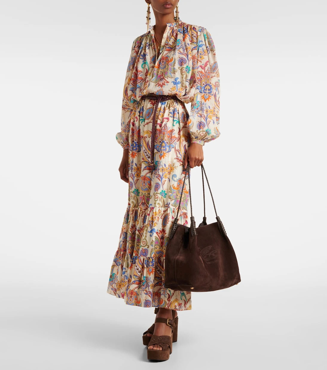 Etro - Libra Süet Orta Boy Çanta