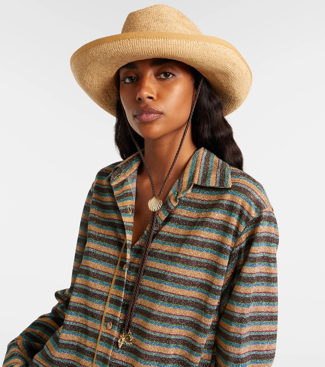 Oséree - Embellished raffia cowboy hat