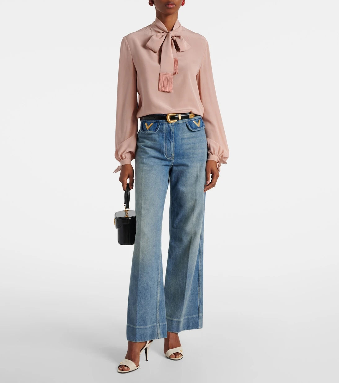 Valentino - VGold mid-rise wide-leg jeans