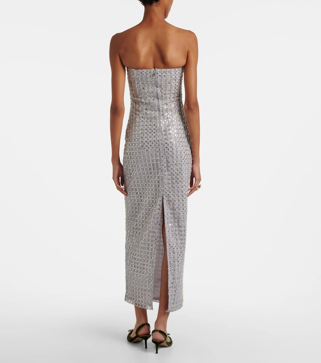 Rotate - Embellished mesh cocktail dress