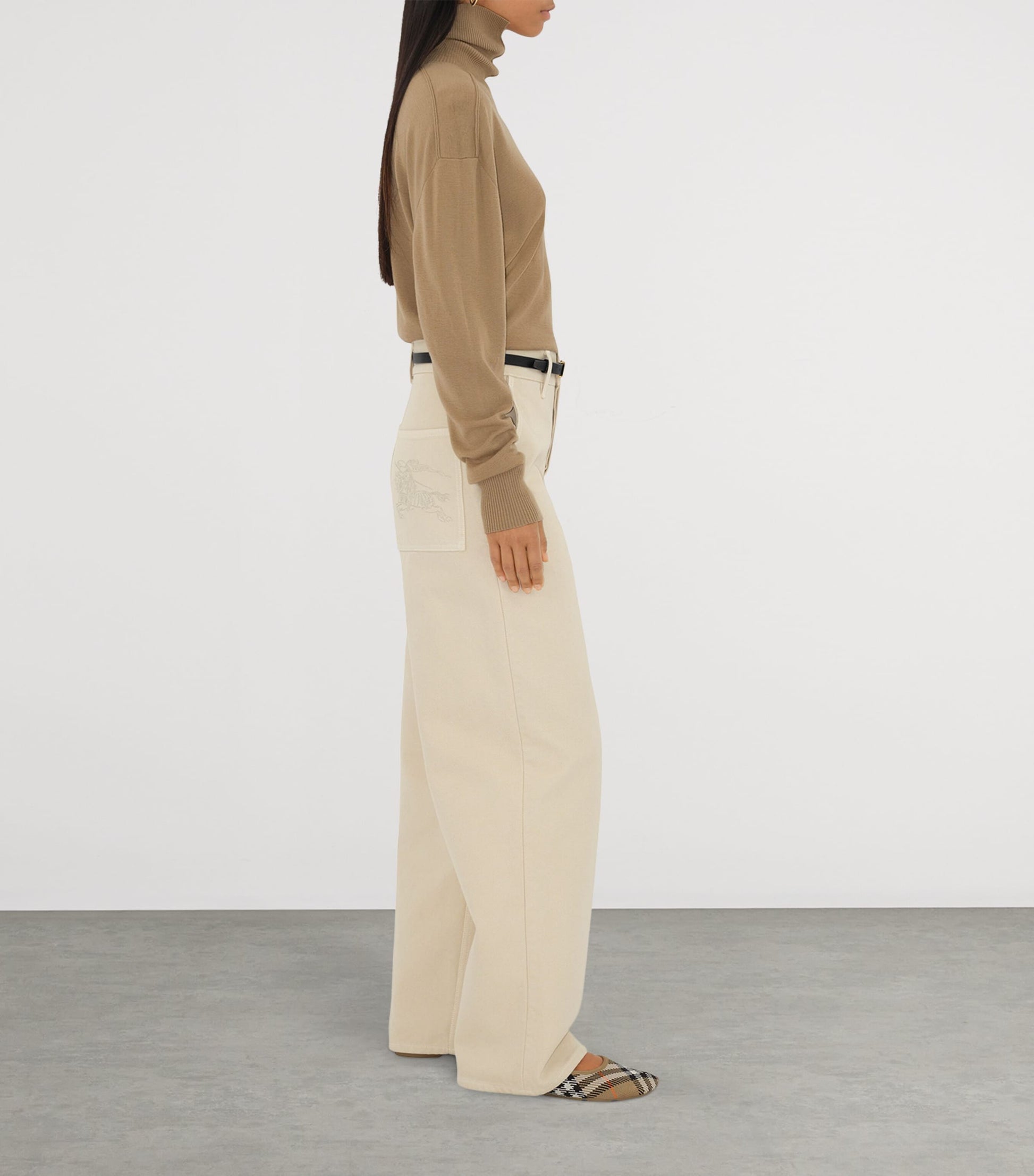 Burberry Knit Check Baby Ballet Flats