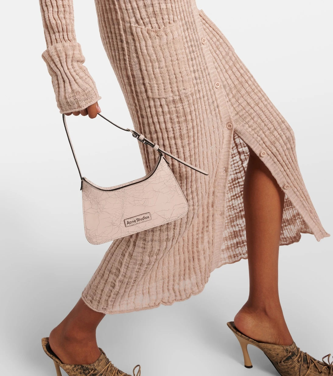 Acne Studios - سترة كارديغان من مزيج الكتان