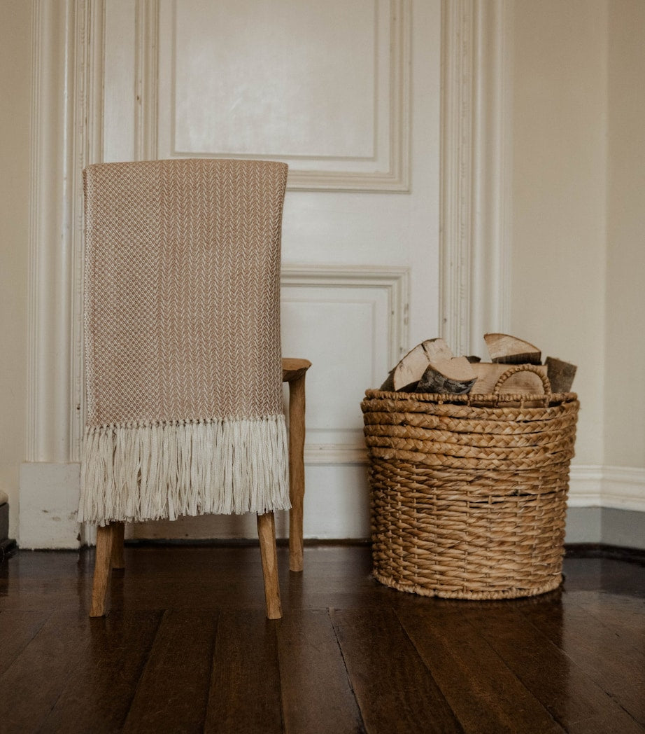 Alpaca-Blend Woodland Inkcap Throw (150cm x 230cm)